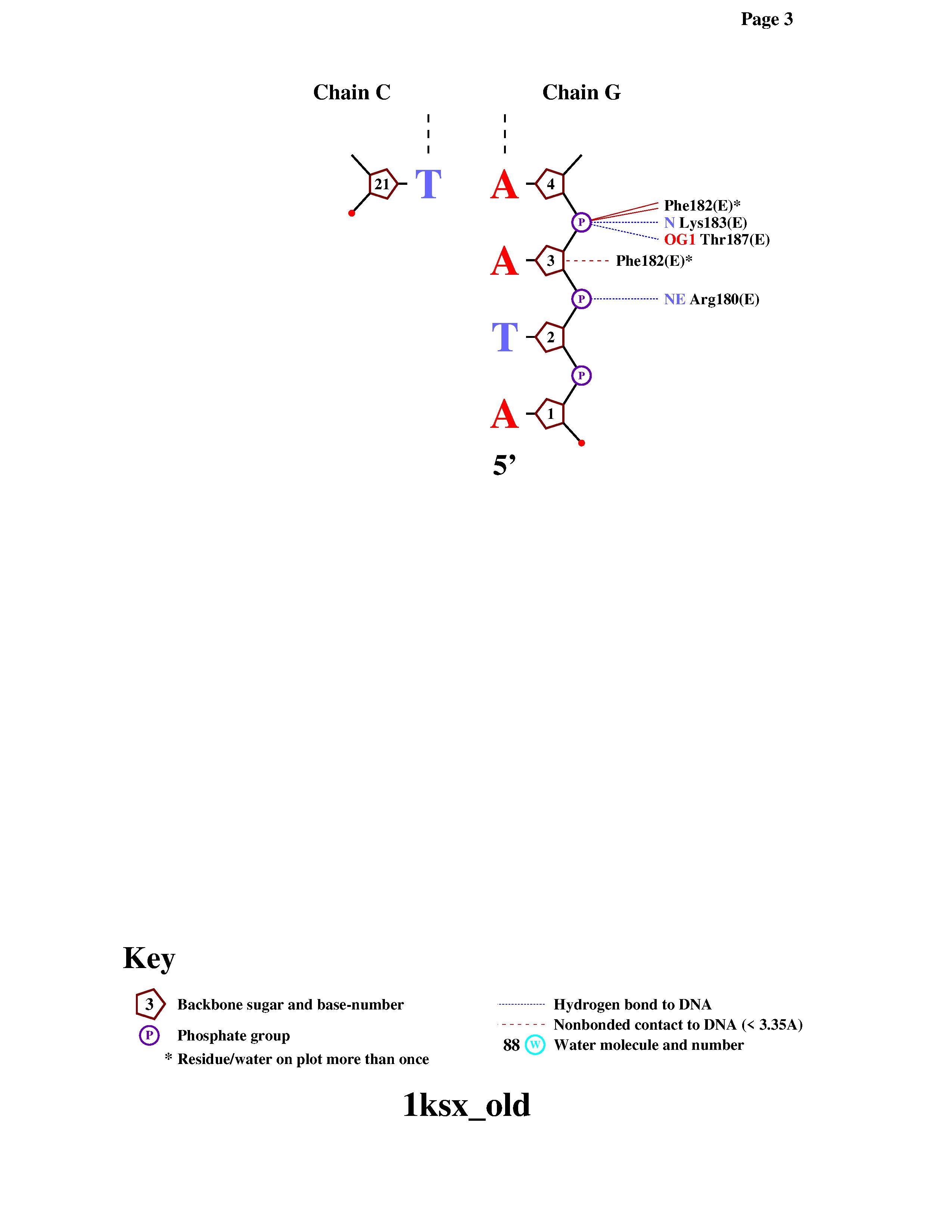 Выдача схемы о ДНК-белковых контактах командой nucplot
