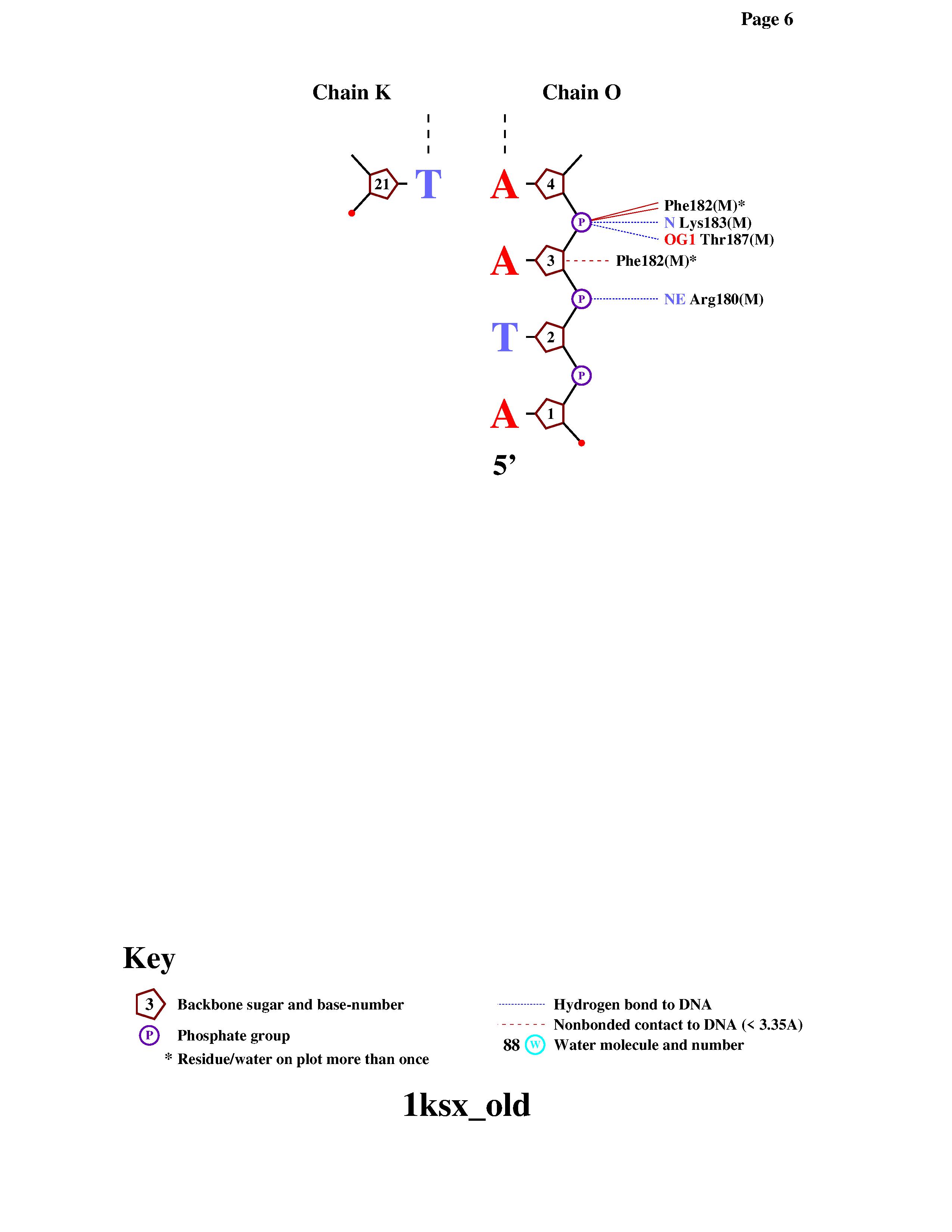 Выдача схемы о ДНК-белковых контактах командой nucplot