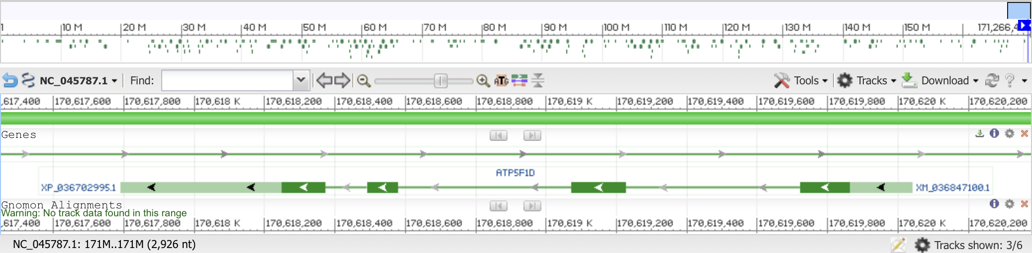окрестность гена atp5f1d на хромосоме 3