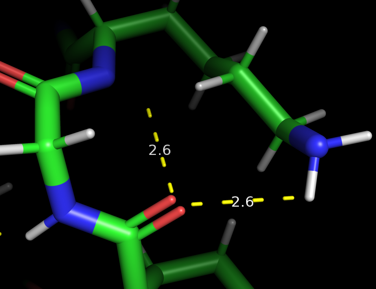 Водородная связь, затрагивающая атомы боковых радикалов аминокислот