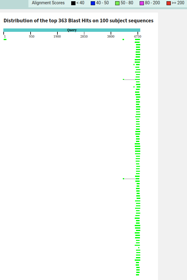 Результаты blastn
