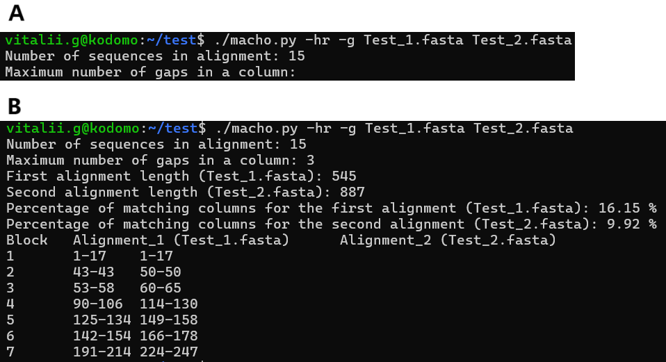 MACHO gap controller output